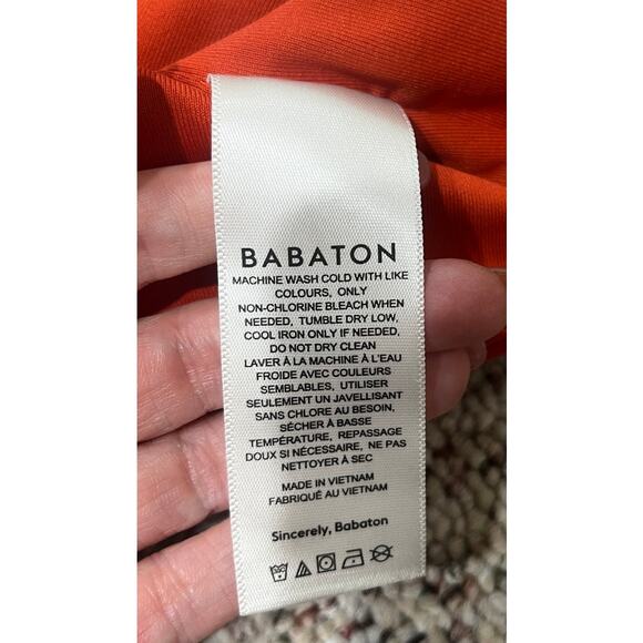 Aritzia Babaton Contour Squareneck Longsleeve Dark Orange Top Size XL - Picture 6 of 7
